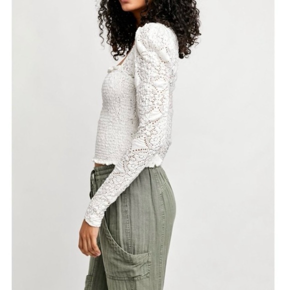 Free People corset, smocked top size large - Picture 3 of 10